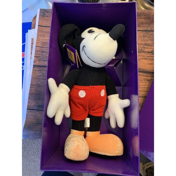 Disney 75th Anniversary Mickey Mouse Plush Doll In Collectible Box with tags - Picture 1 of 5